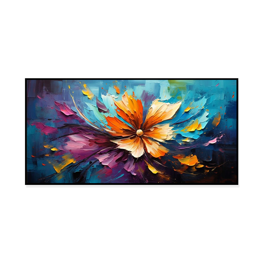 Blooming Flower Painting On Canvas Handmade Oil Painting Wall Art Abstract Colored Floral Modern Living Room Decor Picture Unframed