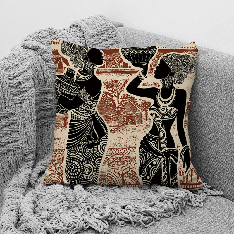 African Ethnic Style Pillow Office Waist Support Pillow
